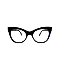 SQUARE CAT EYE GLASSES BLACK