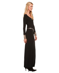 LONG SLEEVE HENLEY MAXI DRESS