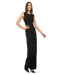 SLEEVELESS TIE FRONT JUMPSUIT