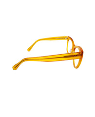 SQUARE CAT EYE GLASSES AMBER