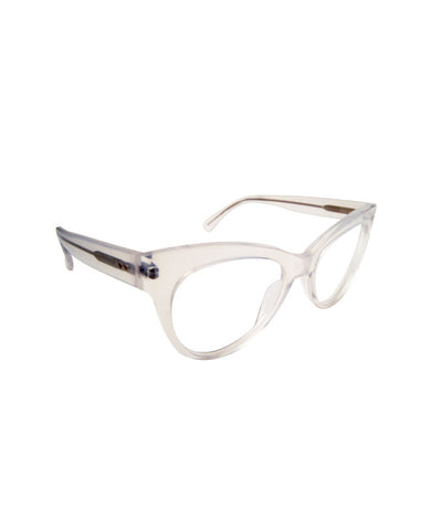 SQUARE CAT EYE GLASSES CLEAR