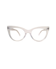 SQUARE CAT EYE GLASSES CLEAR