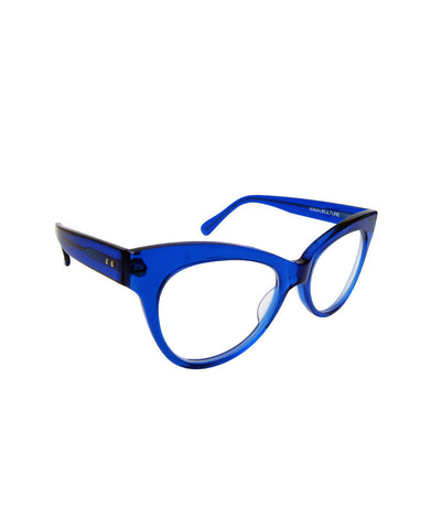 SQUARE CAT EYE GLASSES COBALT