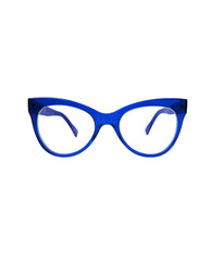 SQUARE CAT EYE GLASSES COBALT