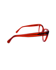 SQUARE CAT EYE GLASSES RED