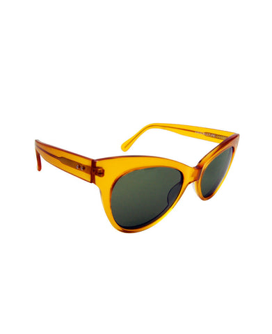 SQUARE CAT EYE SUNGLASSES AMBER