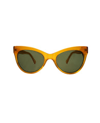 SQUARE CAT EYE SUNGLASSES AMBER