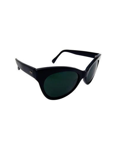 SQUARE CAT EYE SUNGLASSES BLACK