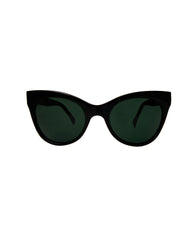 SQUARE CAT EYE SUNGLASSES BLACK