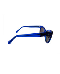 SQUARE CAT EYE SUNGLASSES COBALT