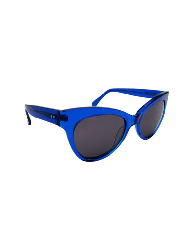 SQUARE CAT EYE SUNGLASSES COBALT