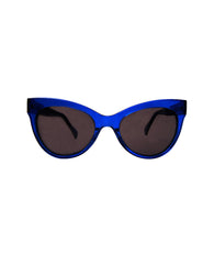 SQUARE CAT EYE SUNGLASSES COBALT